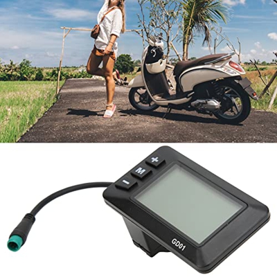 Bicicleta Eléctrica GD01 Display, Durable Safe 36V 48V LCD GD01 Display Plástico para Manillar de 22,2 Mm