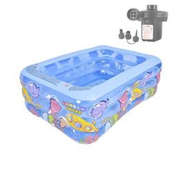 LGESR Piscina Inflable para niños Piscina Rectangular Inflable, Piscina Inflable con Bomba de Aire, Piscina Inflable Familiar de tamaño Completo Pisci precio