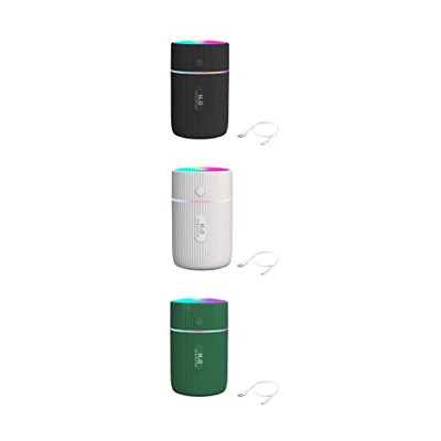 rongweiwang 3 Juegos de humidificador de aire portátil de 220ML, difusor recargable por USB, rociador de niebla