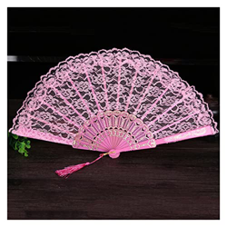 UUYUU Regalo Ladies Lace Hand Fan Fans Plewing Fans Spanhy Victorian Hand Victorian for la Fiesta de Bodas Favor de los Regalos Fan de Baile características