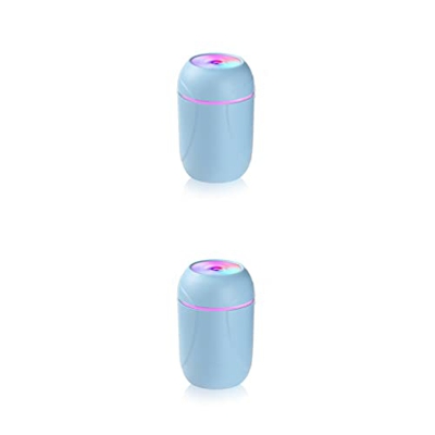lmoikesz 2 Juegos de Difusor de sincronización recargable del humidificador de aire con generador de niebla de luz nocturna