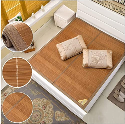 Alfombras para dormir de verano Machista de sueño for dormir de bambú con ropa de cama de sueño plegable, alfombra de aire acondicionado plegable colc