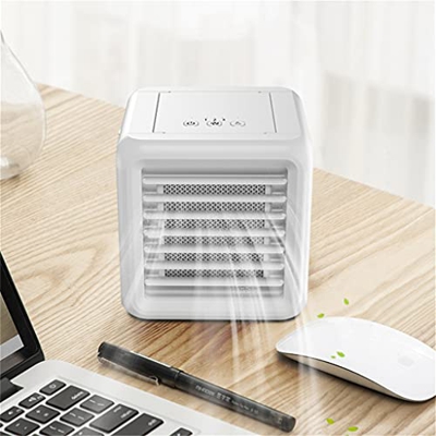 N/A mini aire acondicionado portátil 7 colores luz aire acondicionado humidificador purificador USB ventilador con 2 tanques de agua para el hogar