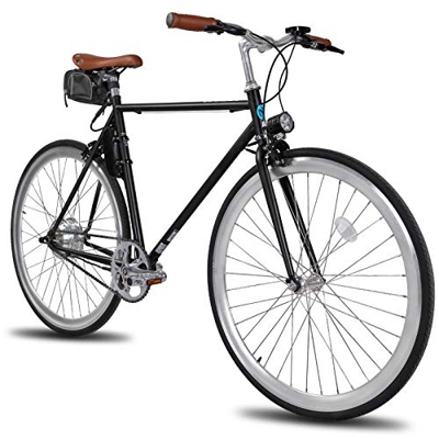 Hiland Lamassu - Bicicleta eléctrica de 28 pulgadas, aluminio, pedelec Citybike eléctrica de trekking, urbana, con cesta, motor de 250 W, batería de i