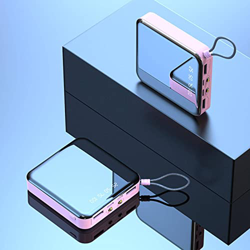 KBREE Nueva 20000 mini gran capacidad portátil de alimentación con cable espejo pantalla digital regalo de fuente de alimentación móvil características