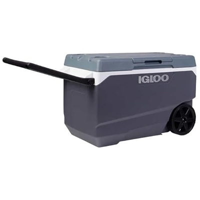 TECNOLIFE Nevera Trolley Igloo - Capaciodad 137 latas, 5 días de retención de Hielo y 85 Litros