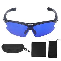 Gafas de sol deportivas polarizadas, gafas de buscador de pelotas de golf, con marcos de rendimiento de lentes azules, hombres, mujeres, jóvenes, béis características