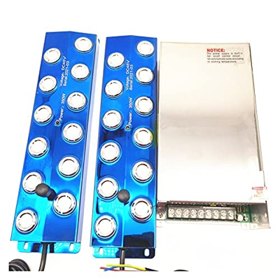 Genérico Filtro Humidificador Humidificador Industrial de Atomizador 12 Humidificador de Cabeza con Fuente de alimentación Máquina de Niebla Mistola