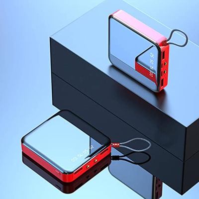 KBREE Nueva 20000 mini gran capacidad portátil de alimentación con cable espejo pantalla digital regalo de fuente de alimentación móvil