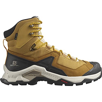 Salomon Quest Element Gore-Tex (impermeable) Hombre Zapatos de trekking, Marrón (Cumin/Bleached Sand/Saffron), 45 ⅓ EU
