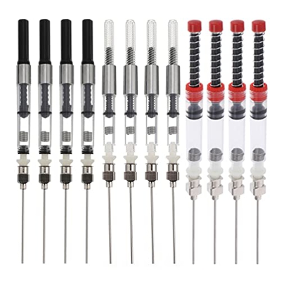 VILLCASE 12 Piezas Fuente de Tinta Pen Spring Ink Aumor Auxiliar de Absorción Fuente Fuente Fuente de Resorte Pen Filler para Convertidor de Tinta