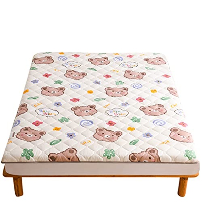Desconocido Generic Colchón de futón Impreso Floral, colchón de Piso japonés Acolchado Doble Suave portátil para Dormir portátil Rollo Plegable Solter