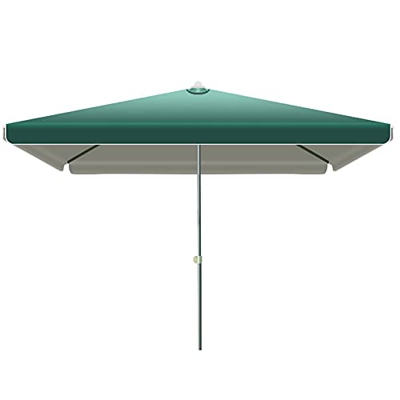 SHALOLY Sombrilla Rectangular de jardín de 180 cm × 220 cm, sombrilla de protección Solar Impermeable para Exteriores, Parasol para Patio de Playa (Ve