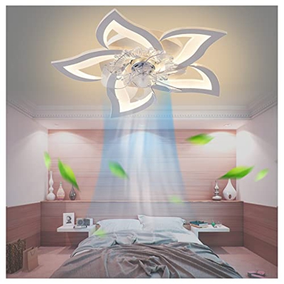 HJINGBIN Luz con Ventilador Techo Teléfono Móvil Controlable,Mudo Ventilador De Techo con Mando A Distancia Clásico Moderno Ventilador Techo con Mando
