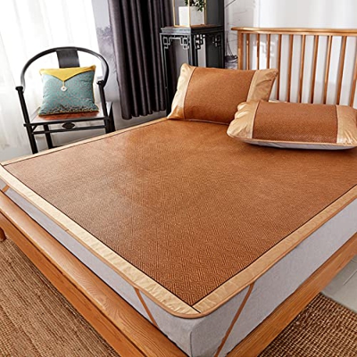 Colchoneta de Dormir de Verano Colchón de Ratán Refrigerante,Estera de Refrescante Transpirable Plegable,Uso de Doble Cara,Alfombra Refrescante para C