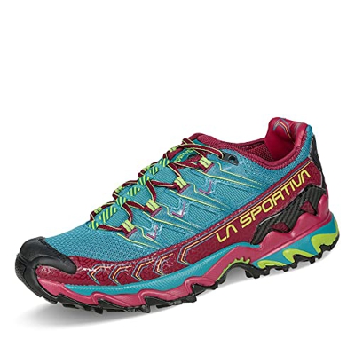 LA SPORTIVA Ultra Raptor II Woman, Zapatillas de Mountain Running Mujer, Red Plum/Topaz, 39 EU