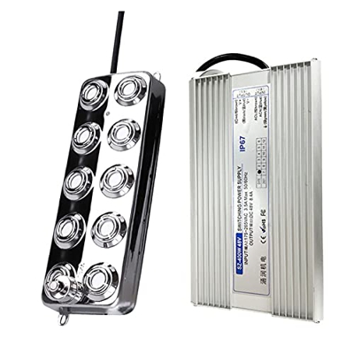 Genérico Filtro Humidificador Humidificador de Aire 500 0ML / H 10 Humidificador Industrial de atomizador ultrasónico de Cabeza con Fuente de alimenta