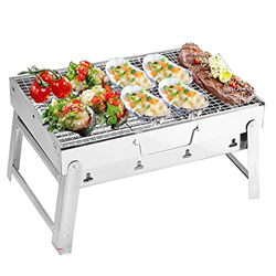 Barbacoa Parrilla Portátil Ligero Parrilla de carbón Simple Parrilla de Barbacoa Premium Plegable campistas al Aire Libre Amantes de la Barbacoa Parqu en oferta