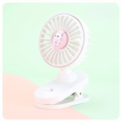 Njbyx Clip de Dibujos Animados de Ventilador de Pared Mini Mini Ventilador Recargable Estudiante Portable Clip Portable USB Ventiladores de hatceiling en oferta