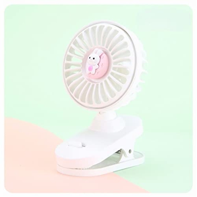 Njbyx Clip de Dibujos Animados de Ventilador de Pared Mini Mini Ventilador Recargable Estudiante Portable Clip Portable USB Ventiladores de hatceiling