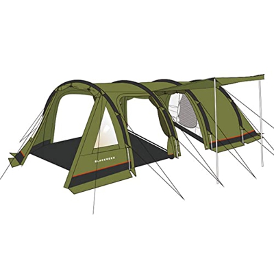 GLWANJG Carpa De Túnel Grande Engrosada Villa Carpa Portátil De Doble Capa Resistente a La Intemperie Adecuada para 6-10 Personas Al Aire Libre Equipo