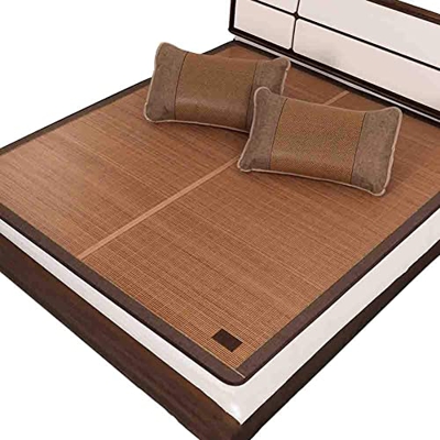 DYCIN Alfombras para Dormir de Verano Bambú de Verano for Dormir, Borde Liso Plegable, un Dormitorio de Piel Transpirable for la Piel, 3 Estilos, 5 ta