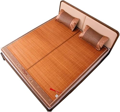 Alfombras para dormir de verano Bambú de verano Mat de dormir Mat de paja Pad, dormitorio plegable transpirable, 5 estilos, 9 tamaños para el dormitor