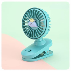 Njbyx Clip de Dibujos Animados de Ventilador de Pared Mini Mini Ventilador Recargable Estudiante Portable Clip Portable USB Ventiladores de hatceiling características