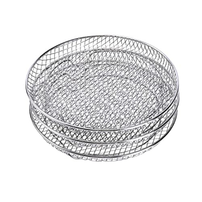 KUOKUO Qqiao Store Freidora de Aire de 3 Niveles Accesorios de freidor de Aire Apilable Accesorios de Acero Inoxidable Cocina de presión eléctrica elé