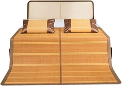 Alfombras para dormir de verano Alfombra de enfriamiento de verano plegable, almohadilla de bambú de bambú carbonizada transpirable almohadilla for do en oferta
