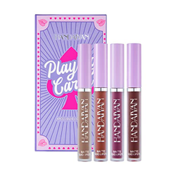 Labial Mate Lipstick Poker Liquid Lip Lipstick Lipstick Fog Sets * 2.5ml Noodles Waterproof Cup Non Lip Glaze 4 Durable Stick Gloss Lipstick Labiales  en oferta