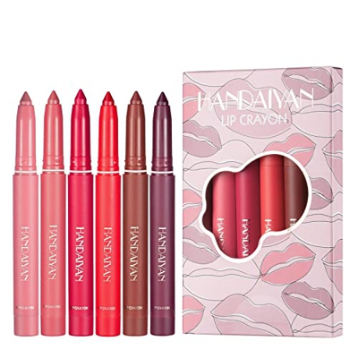 Pintalabios De Mattes Velvet Lipstick Pen Set de 6 Lip Liners non Fade non Stick Cup Lipstick Lip Regalos para mujeres Lipstick Paletas De Maquillaje