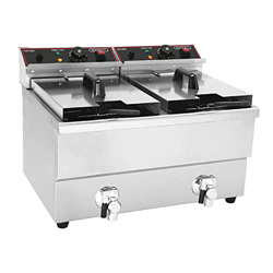 ZYFC Freidora Comercial, Freidoras con Cesta y Tapas, Limitador de Temperatura, Sonda de Temperatura Dual y Diseño de Válvula de Drenaje de Aceite, pa precio