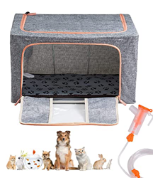 GSSFASHION Incubadora de gatitos para cachorros recién nacidos, caja de oxígeno para atomización de mascotas, Nncubadora para mascotas con kit de nebu en oferta