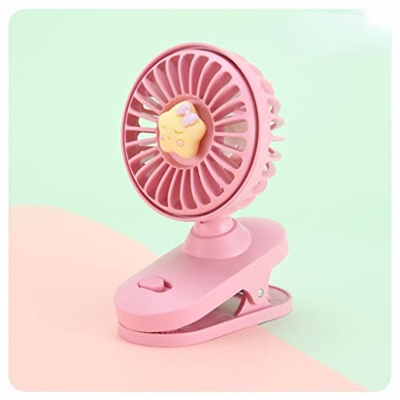 Njbyx Clip de Dibujos Animados de Ventilador de Pared Mini Mini Ventilador Recargable Estudiante Portable Clip Portable USB Ventiladores de hatceiling