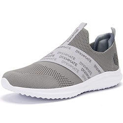 DYKHMATE Zapatillas de Running Mujer Zapatillas Deportivas Ligero Transpirables Malla Sneakers Fitness Atlético Slip On Rainbow Caminar Zapatos (Gris  en oferta