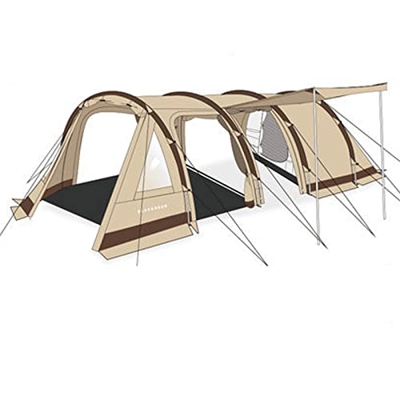 GLWANJG Carpa De Túnel Grande Engrosada Villa Carpa Portátil De Doble Capa Resistente a La Intemperie Adecuada para 6-10 Personas Al Aire Libre Equipo