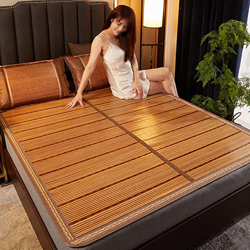 NIANXINN Estera de Dormir de Verano,Colchoneta de Bambú Plegable,Colchón de Refrigeración,Uso de Doble Cara,Dormitorio Hogar Cama Doble Individual par precio