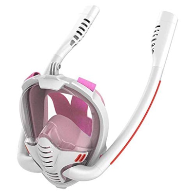 Spacmirrors Máscara Respirador Doble Máscara de Buceo Máscara de Buceo Submarino Cara Completa Máscara de Snorkel Natación Snorkel Equipo de Buceo par