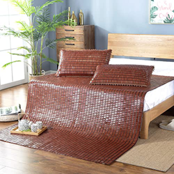 Sh000ad Colchonetas de Verano para Dormir,Colchón de Bambú,Esterilla de Cama Enfriamiento Transpirable,Estera de Bambú Natural,Ropa de Cama Plegable p en oferta