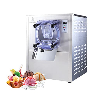 Máquina Comercial De Helados Duros, Máquina De Helados De Yogurt Congelado De Acero Inoxidable, Máquina para Hacer Helados 1400W 20L/H Limpieza Automá