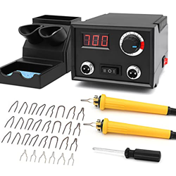 Xiaozhifu Kit Pirograbador de Madera, Temperatura Regulable, Juego de quemador de madera LCD de 60 W actualizado 80-750 ℃ ​​con 2 bolígrafos y 30 piro precio