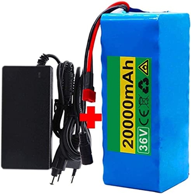 stdpcxz 20Ah Recargable De Iones De Litio Eléctrico De Auto Equilibrio Scooter 36V 20000Mah Batería De Bicicleta Eléctrica con Cargador Y BMS 36 20Ah,