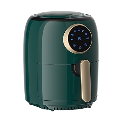QARNBERG Freidora Pantalla táctil Inteligente Verde Oscuro Aire no Frito Multifunción Gran Capacidad 4.5L Alta Potencia 1360W Tamaño del Producto 340 