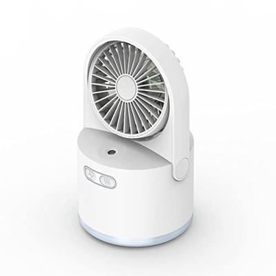DYWJH Ventilador de Escritorio portátil de Calidad, Ventilador de Escritorio/cabecera USB, con Viento de Tres velocidades, luz Nocturna Colorida y Aju