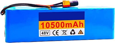 stdpcxz Batería De Alta Potencia 350-750W con Cargador Y BMS 48V Batería De Bicicleta Eléctrica 20Ah Batería De Litio para Monociclo Eléctrico De Auto