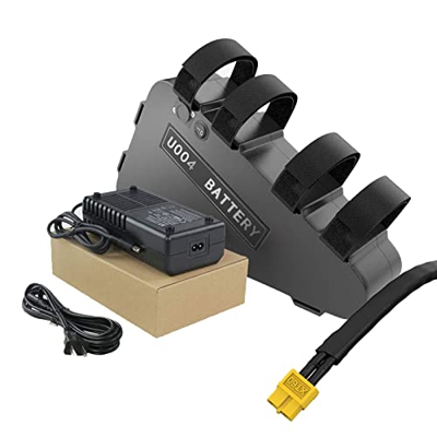 FREEDOH Batería Bicicleta Eléctrica De 52V Batería De Litio Triangular De 20Ah Batería De Iones De Litio para Bicicleta Eléctrica (con Cargador De 3A 