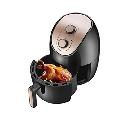 QARNBERG Horno de freidora de Aire eléctrico con Control de Temperatura y Tiempo, Cesta Antiadherente de 4 l, guía de Recetas + Apagado automático