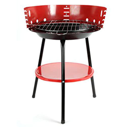 Acan Tradineur - Barbacoa Redonda de Acero con Patas Desmontables, Parrilla con Grill Regulable por Niveles, carbón, leña, jardín, Camping, Ø 36 cm precio