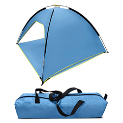 ANGELIA COMEAUX Carpa de Playa compacta, Carpa de Cambio portátil Impermeable para 4-5 Personas, Carpa portátil de diseño Hexagonal de cúpula con Bols precio